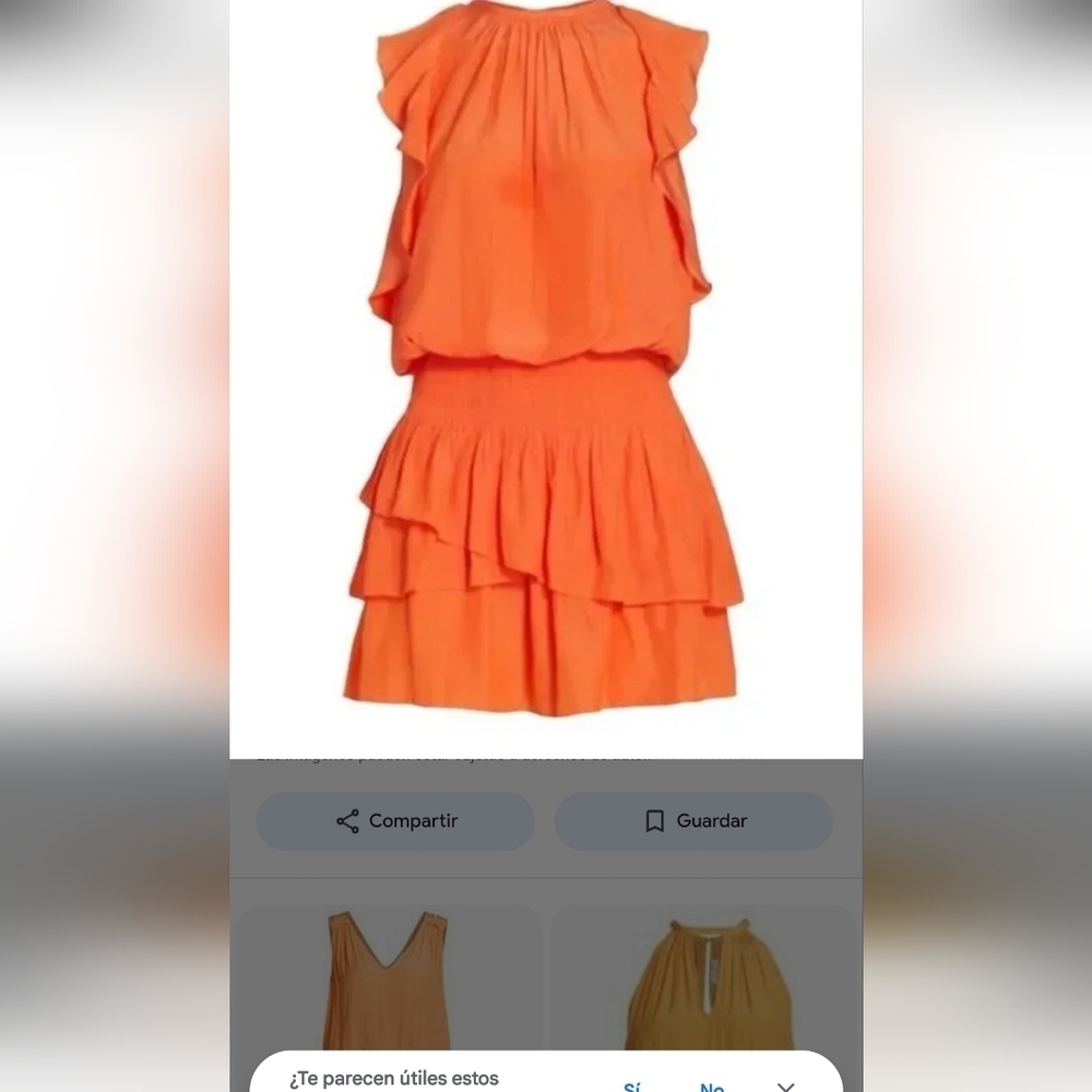 Orange Halter Sheath Mini Dress
